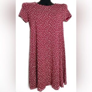 “Old Navy” Red Dress with White Floral Print *NWOT